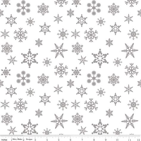 Silver Snowflake Fabric 